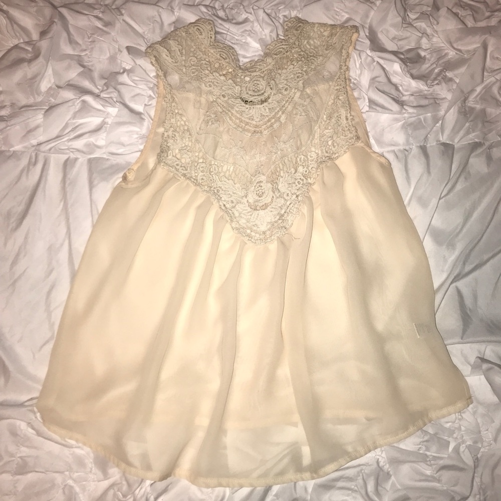 Cream Crotchet Blouse